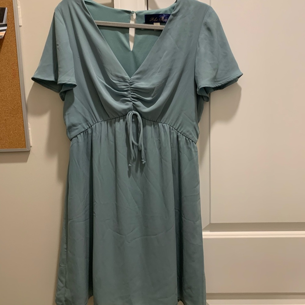 Blue River ruched v-neck dress